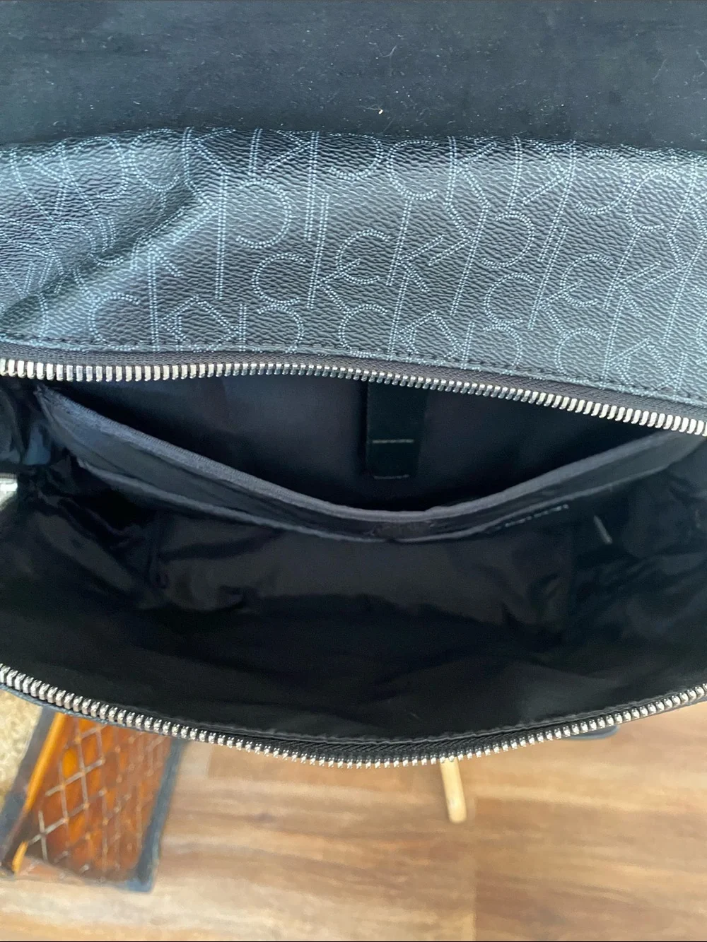 Calvin Klein Black Men's Logo-Accent Backpack